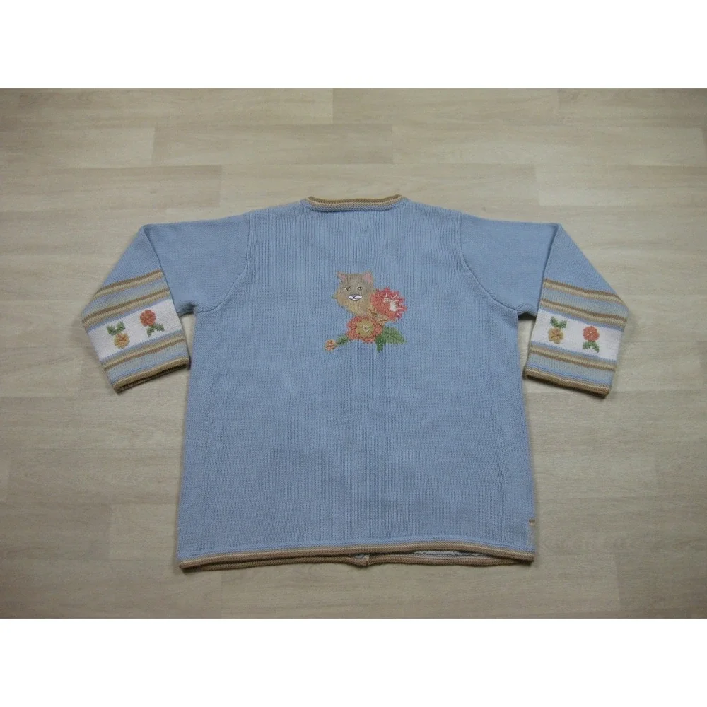 Vintage Y2K Storybook Knits Cardigan Sweater Womens (1X) 